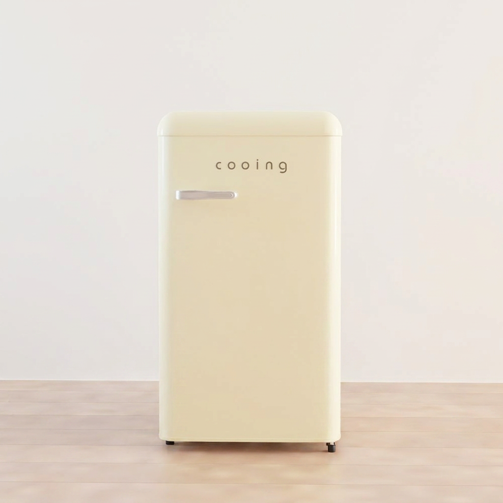 쿠잉 레트로 미니냉장고, REF-S92, 크림, 1개