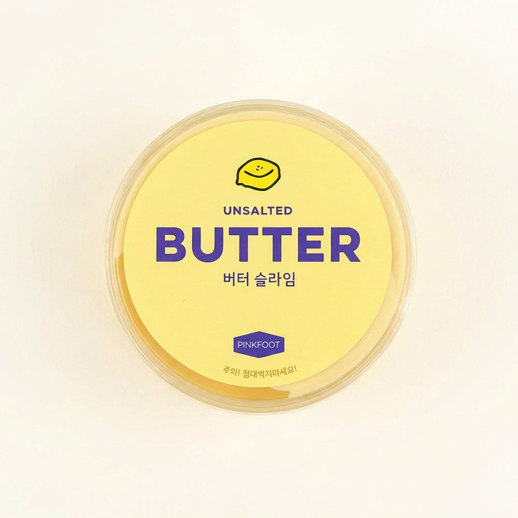 핑크풋 액괴 밀크치즈 버터 슬라임, 단일색상, 164g, 1개