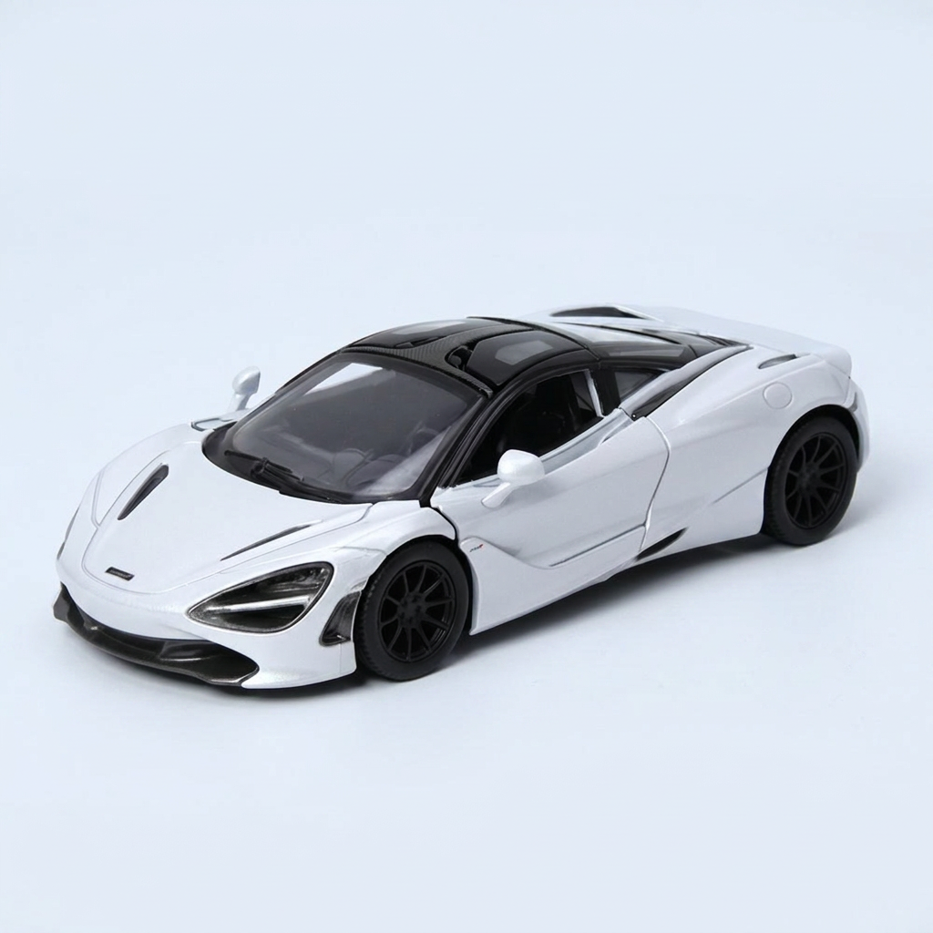 맥라렌 720S 미니카 다이캐스트, 1대36 스케일, 화이트, 1개