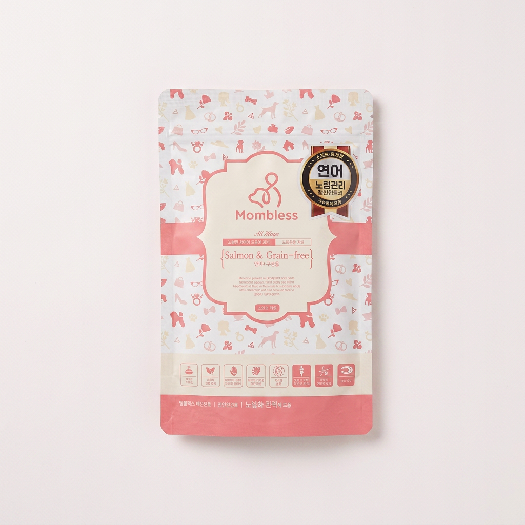 맘블레스 그레인프리 소프트사료 연어 시니어, 1.2kg, 1개