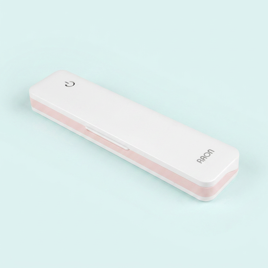 라온 휴대용 자외선 칫솔살균기 RNS-200ser, 화이트핑크, 1개