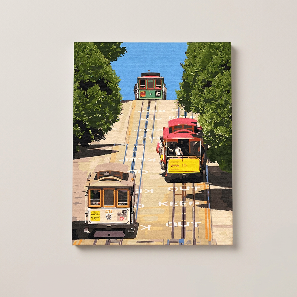 플레이어바웃 DIY 명화그리기 트레인 시티, MG251, 40x50cm, 1세트