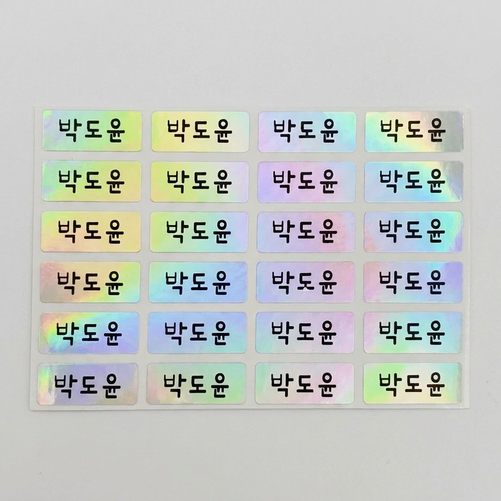 미니 심플 방수 네임스티커, 까투리, 2매, 1개