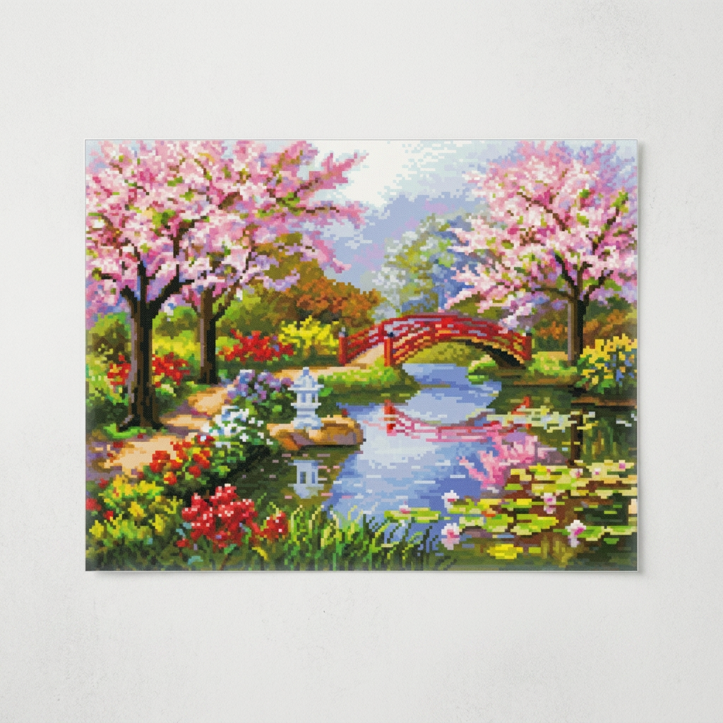 아이러브페인팅 DIY 보석십자수 무릉도원, 캔버스, 40x50cm, 1개
