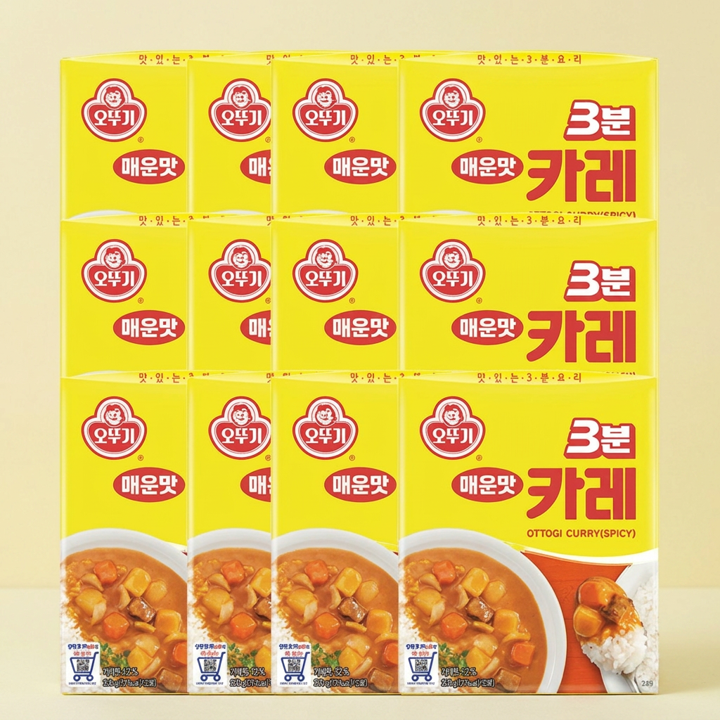 오뚜기 3분 카레 매운맛, 200g, 12개