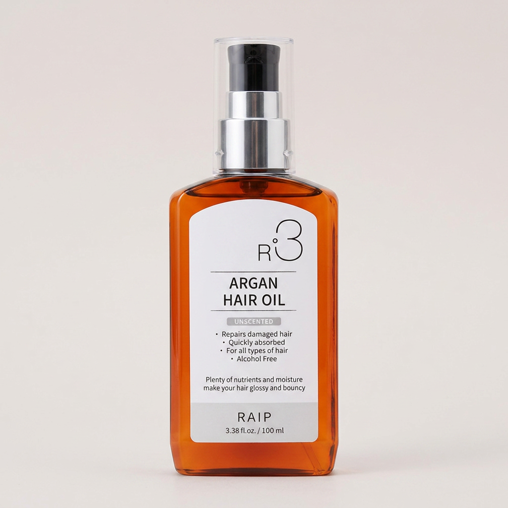 라입 R3 아르간 헤어 오일, 무향, 100ml, 2개
