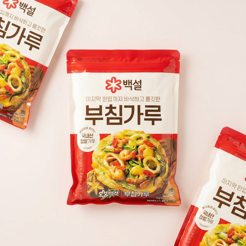 백설 부침가루, 1kg, 3개
