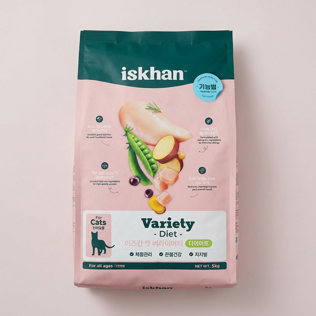 이즈칸 캣 버라이어티 다이어트, 고양이, 닭+연어, 5kg, 1개