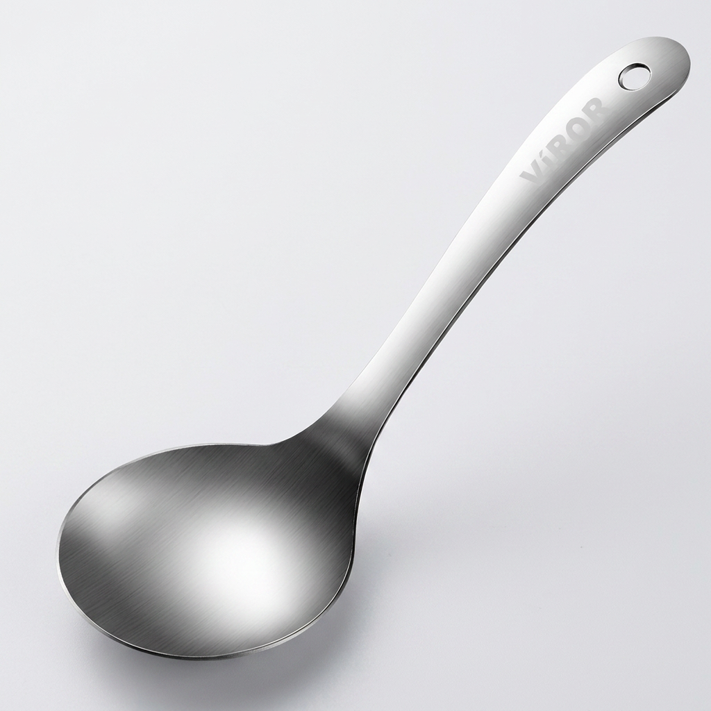 비로르 스텐 미니 국자 가정용 먹방 숟가락 업소용 서빙 스푼, 23cm, 2개