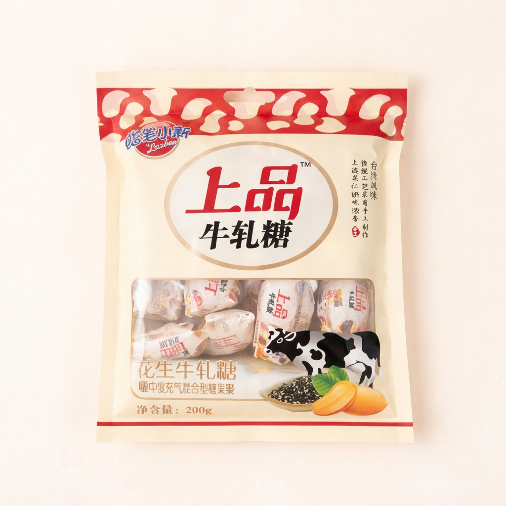 화생누가 대만 땅콩 우유 사탕, 200g, 1개