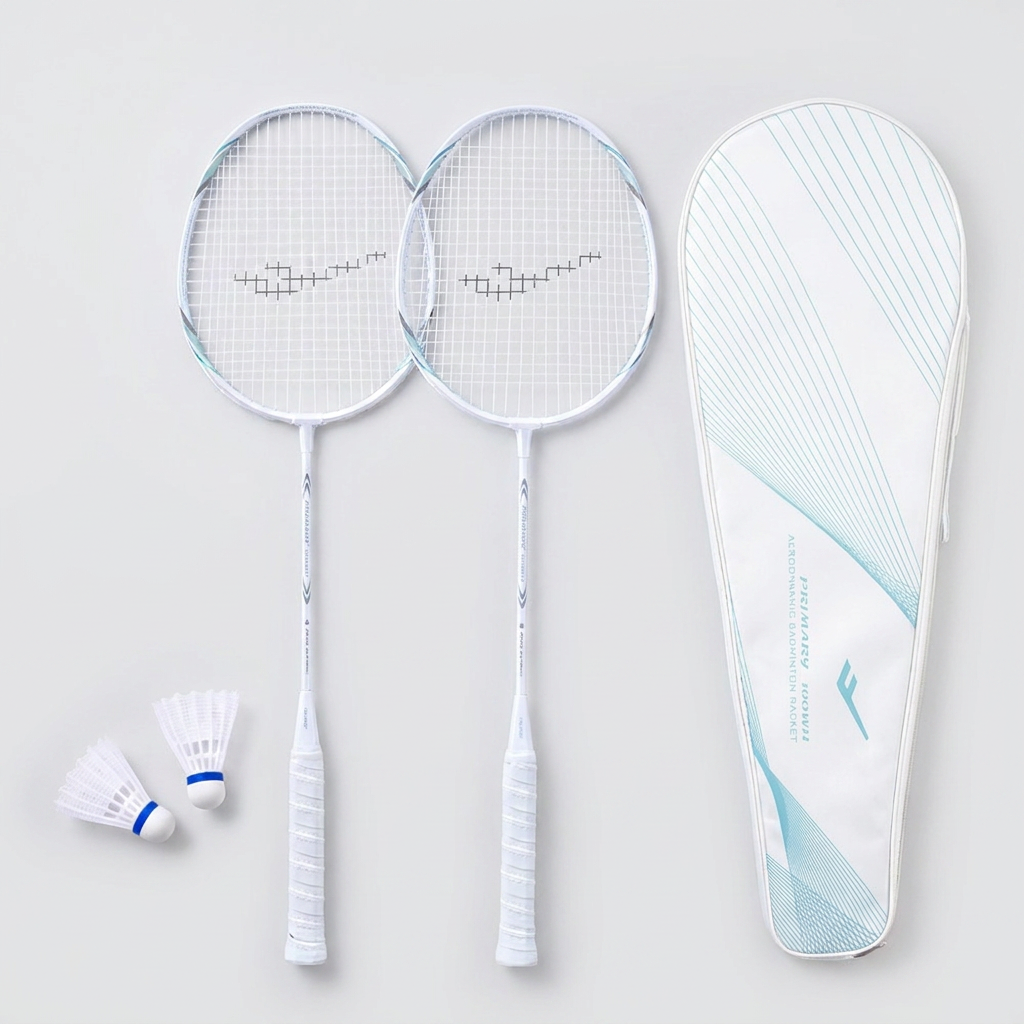 프로스펙스 배드민턴 라켓 PRIMARY-100WH, 화이트, 채2+셔틀콕+가방 세트, 1세트