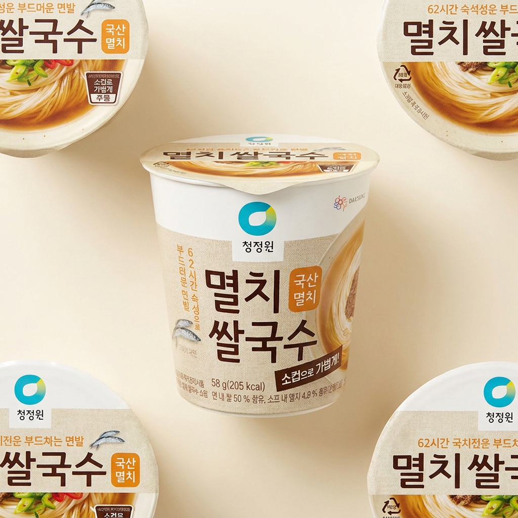 청정원 멸치쌀국수, 58g, 12개