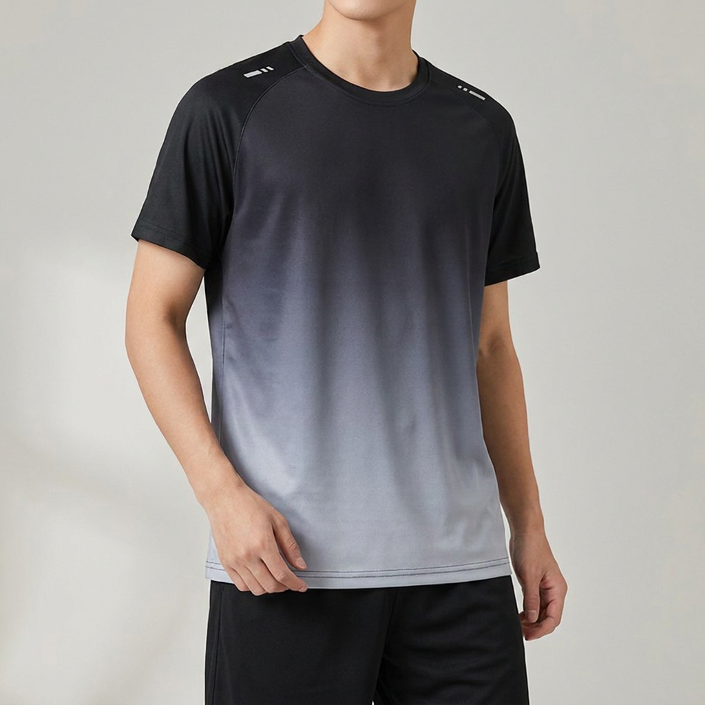 남여공용 그라데이션 반팔 트레이닝복,그레이,2XL(105),1개