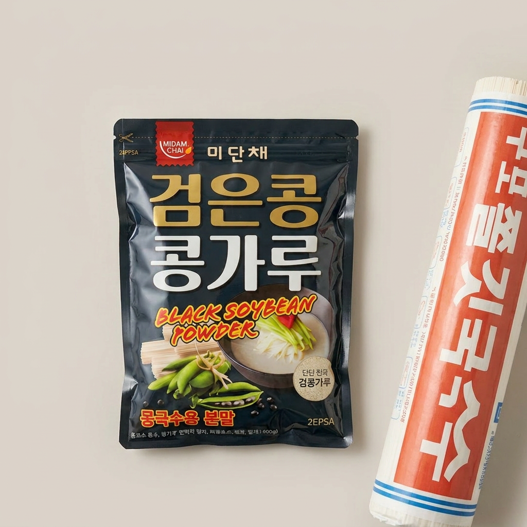미담채 검은콩국수 만들기, 검은콩 콩가루 850g + 구포국수 1.4kg, 1세트