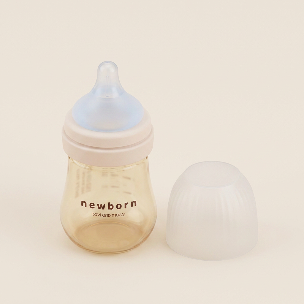 토비앤몰리 신생아 젖병, 싱글팩 80ml + 0단계 젖꼭지, 핑크, 1개
