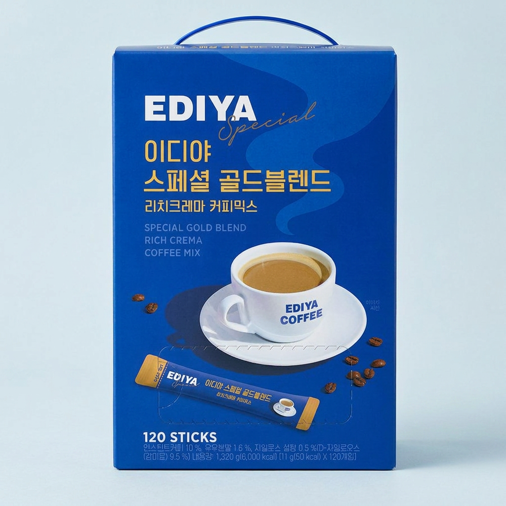 이디야 스페셜 골드블렌드 리치크레마 커피믹스, 11g, 120개