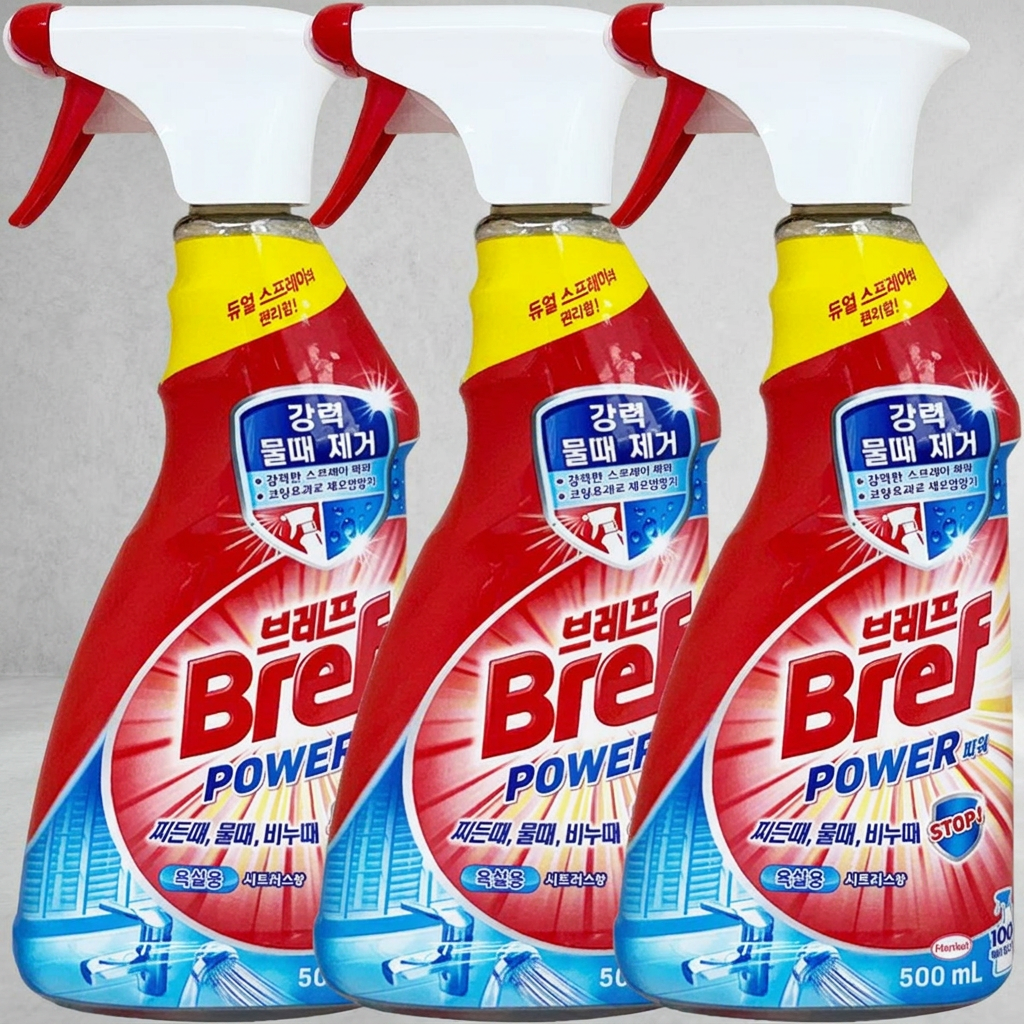 브레프 욕실용 스프레이, 시트러스향, 500ml, 3개