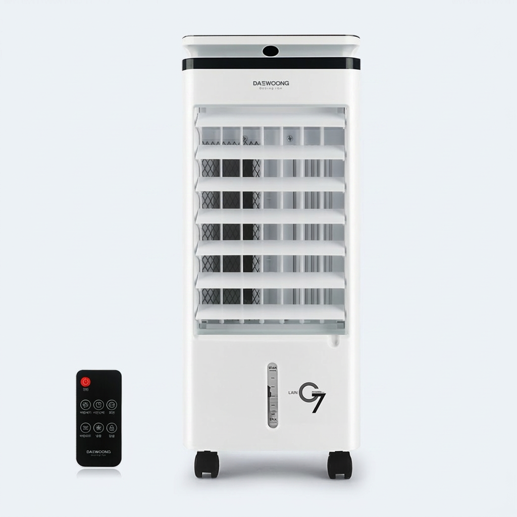 대웅모닝컴 전자식 리모컨 냉풍기 DWF-AR508S, 1개