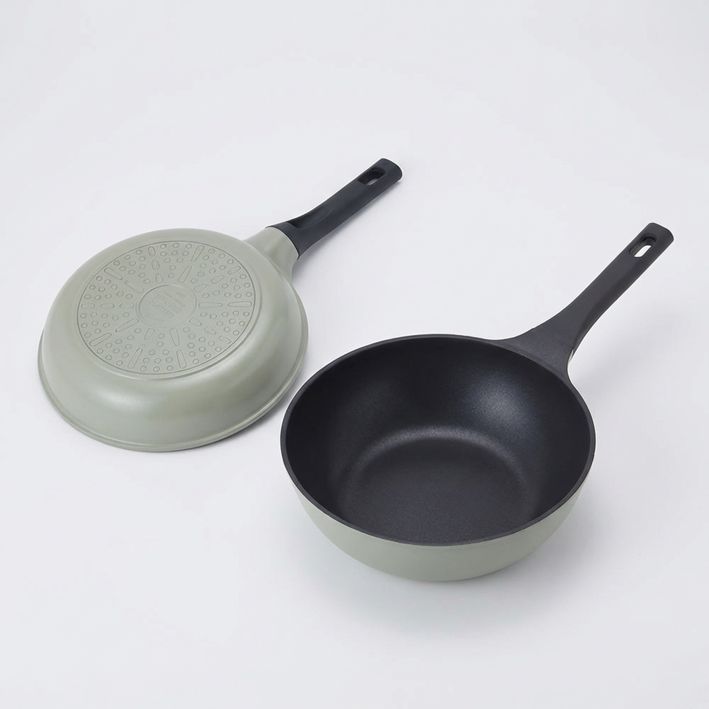 키친플라워 세이지 인덕션 주물 후라이팬, 후라이팬 20cm 1개 + 후라이팬 24cm 1개, 1세트