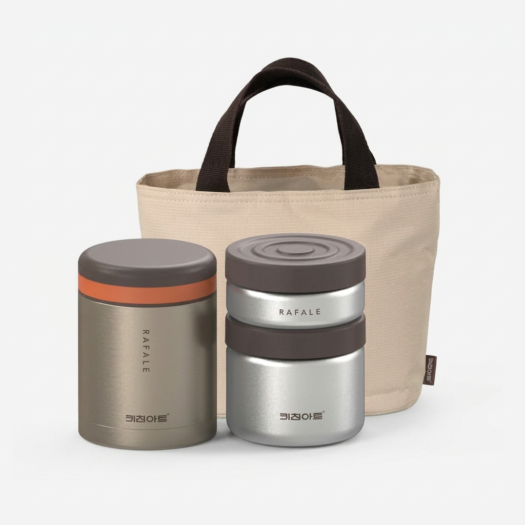 키친아트 라팔 골드메탈 1080 도시락세트, 1080ml, 1개