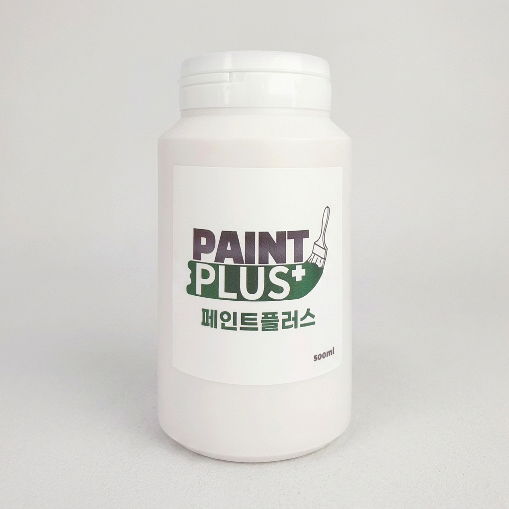 페인트플러스 수성페인트, 화이트, 500ml, 1개
