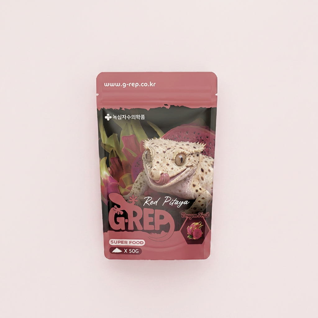 지렙 슈퍼푸드 파충류 사료, 뉴칼레도니아, 용과맛, 50g, 1개