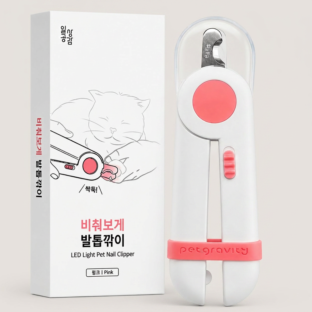 바레나 LED 발톱깎이, 핑크, 1개