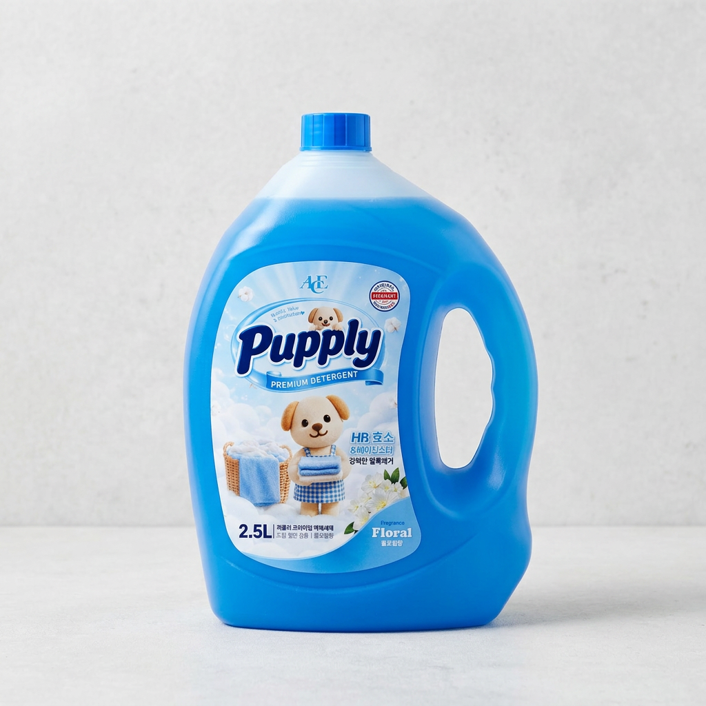 에이스 퍼플리 플로럴 액체 세탁세제, 실내건조, 2.5L, 4통, 1박스