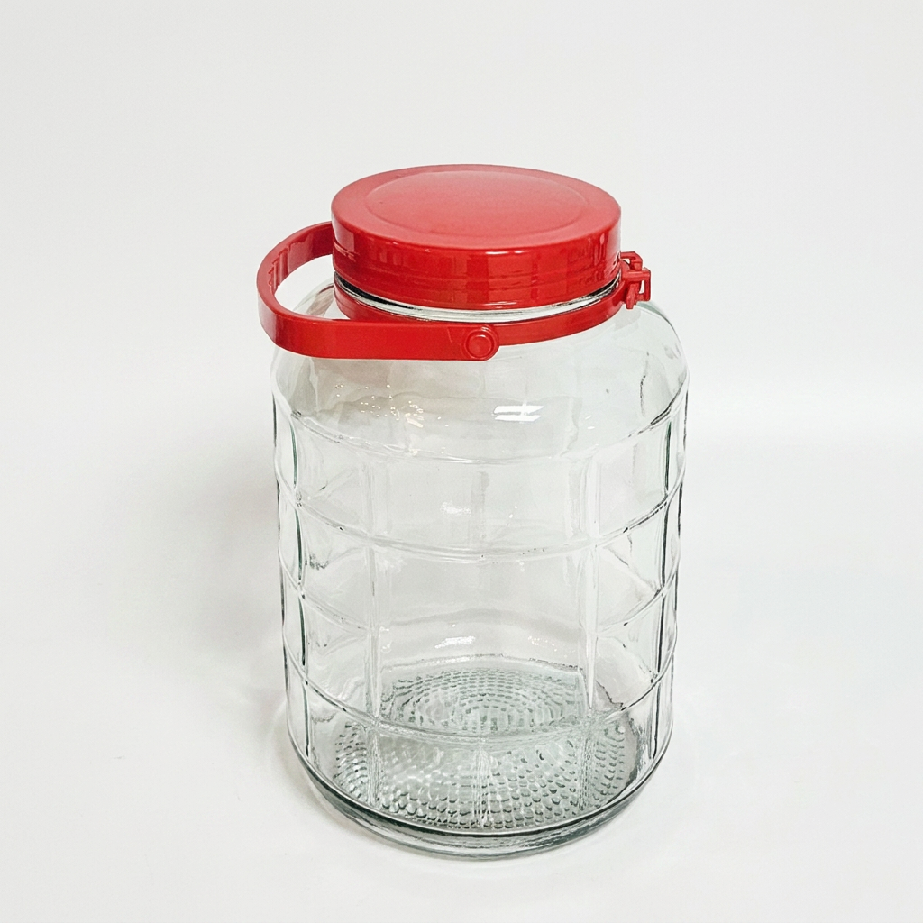 행복술술 매실통 담금주 유리병 과실주병 발효통 효소병, 5L, 1개