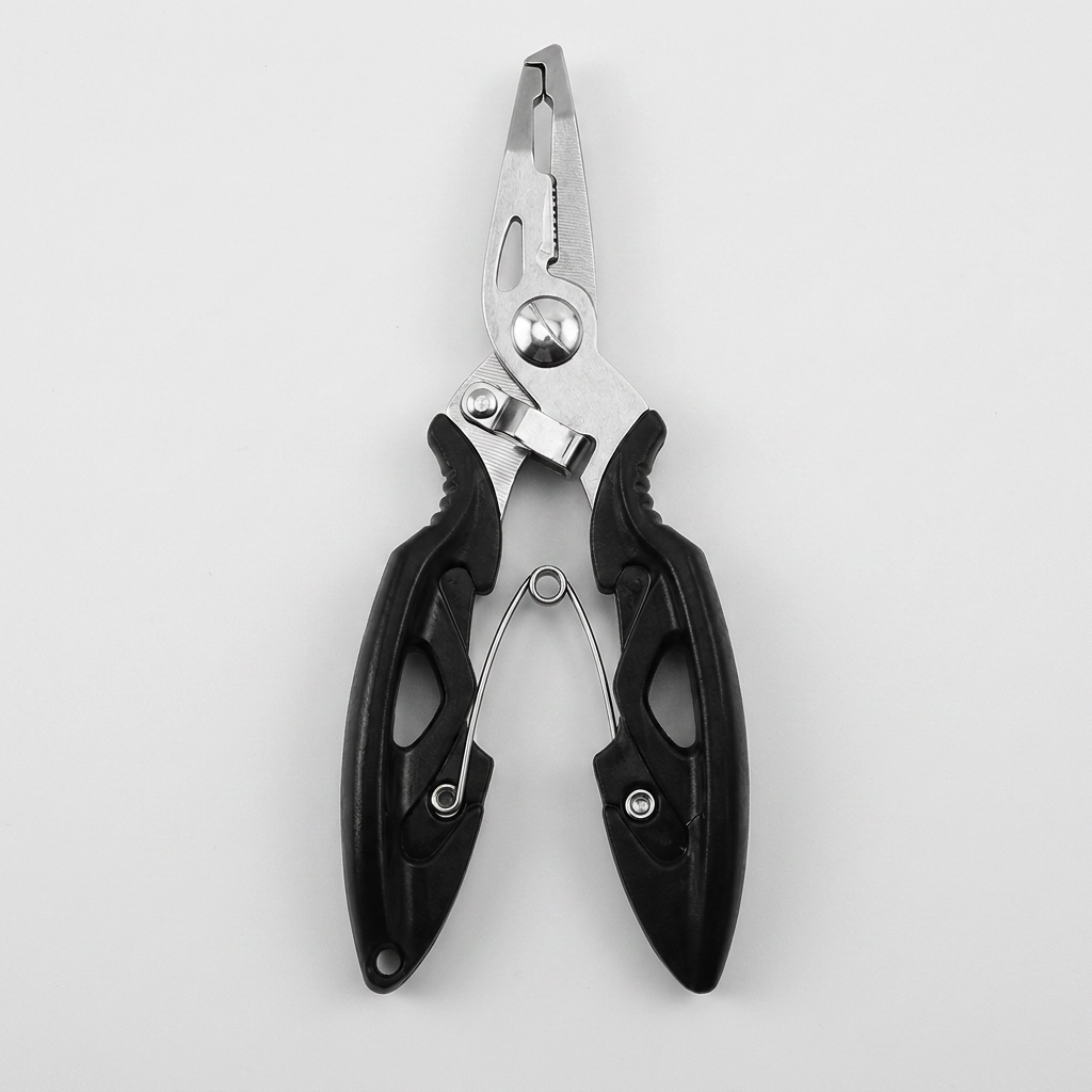 다기능 루어 낚시 플라이어, 블랙, 12cm, 1개