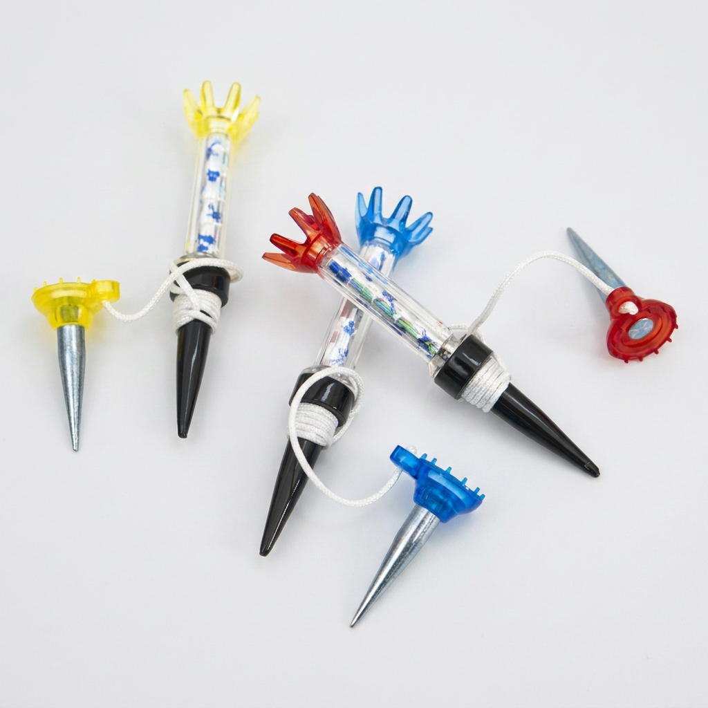 JHan 마그넷 듀얼 자석 골프티, 색상랜덤, 메인티 8cm, 숏티 3.5cm, 6개1세트, 1개