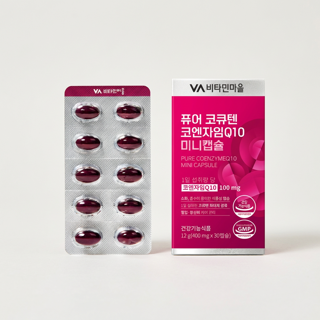 비타민마을 퓨어 코큐텐 코엔자임Q10 미니캡슐, 400mg, 30캡슐, 6박스