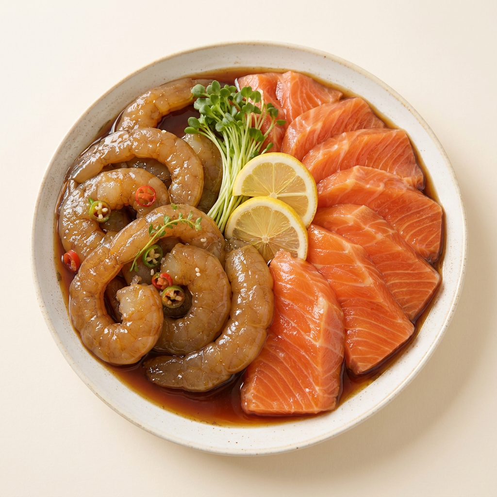 새우장 300g + 연어장 300g, 1세트
