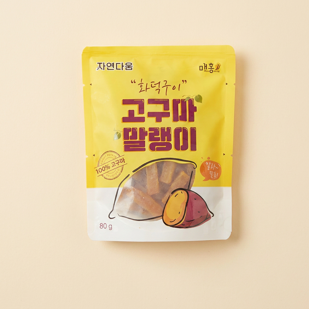 자연다움 화덕구이 고구마 말랭이, 80g, 7개