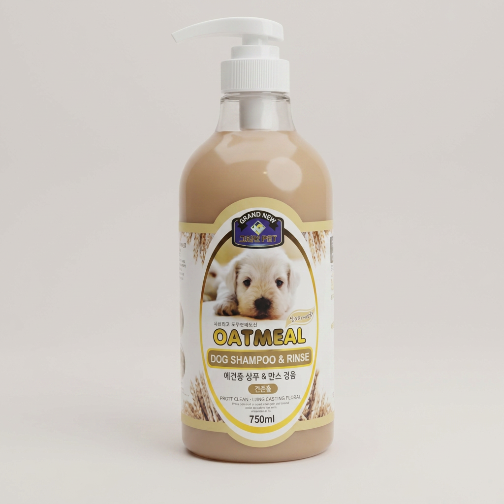 벨버드 오트밀 애견용 샴푸 린스, 750ml, 1개