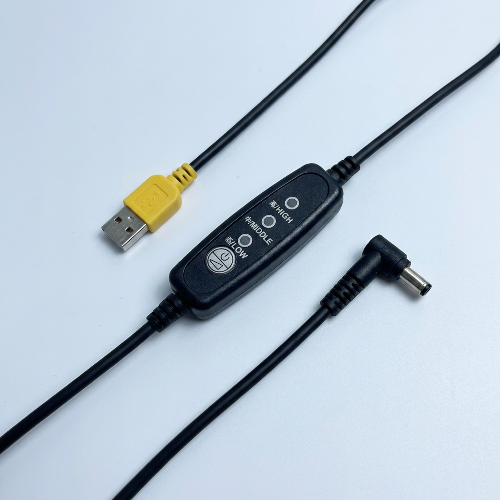 선풍기 조끼 부품 선풍기 케이블 쿨링 쿨 조끼, 리모컨 케이블, 5V2A
