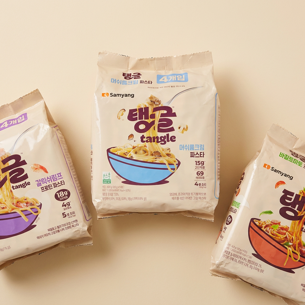 삼양 탱글 머쉬룸파스타 + 갈릭쉬림프 프로틴파스타 + 바질토마토 프로틴파스타, 1240g, 1세트