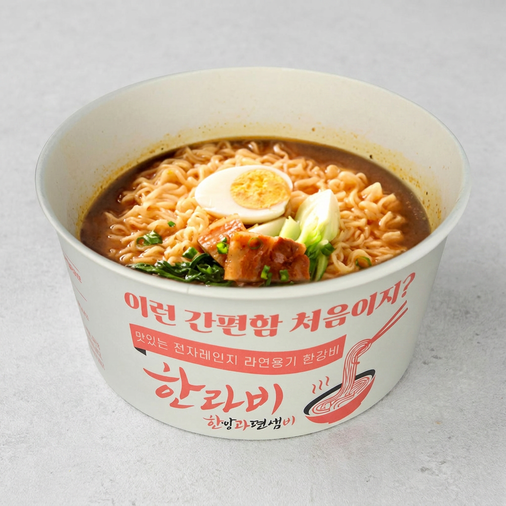 한라비 일회용 전자렌지 종이냄비, YP-1350, 60개, 1개