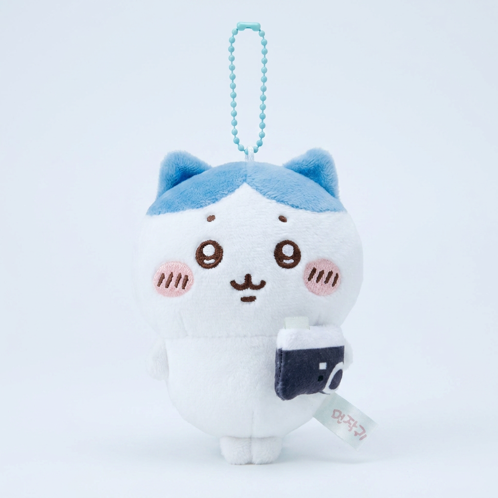 먼작귀 하치와레 스트레스볼 키링, 10cm, 1개