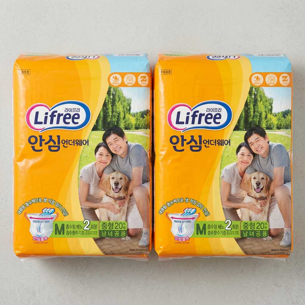 라이프리 안심 언더웨어, 중형, 20개, 2팩