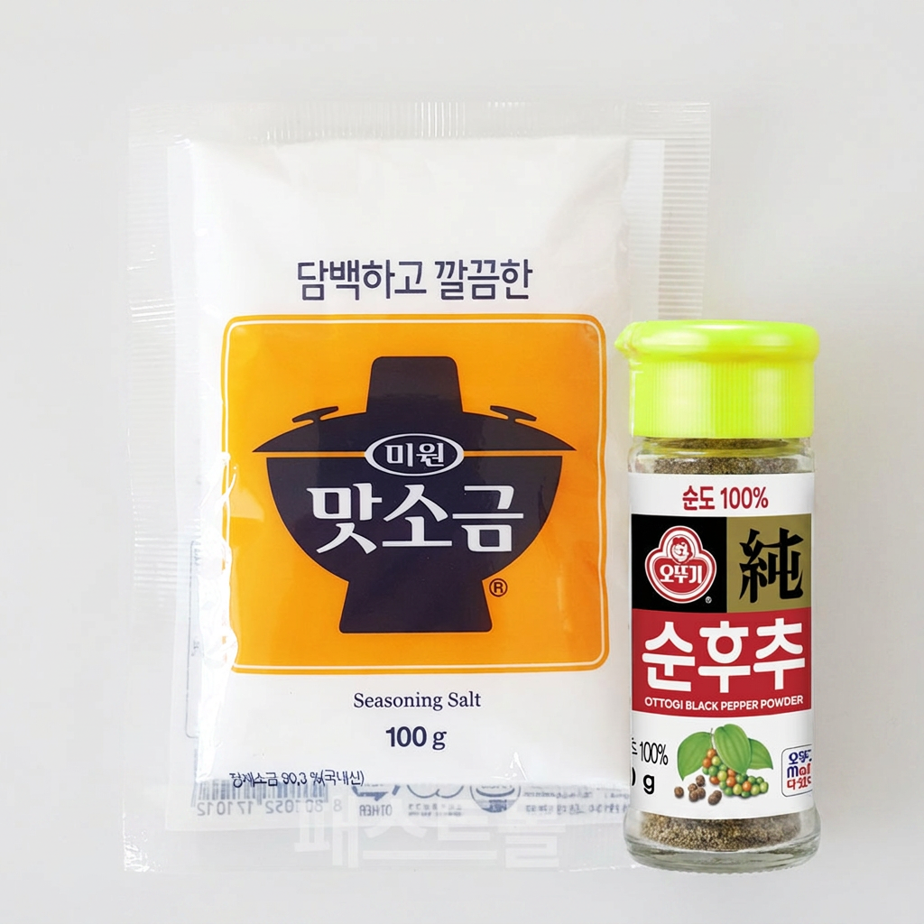 미원 맛소금 + 오뚜기 순후추 세트, 100g, 20g, 1세트