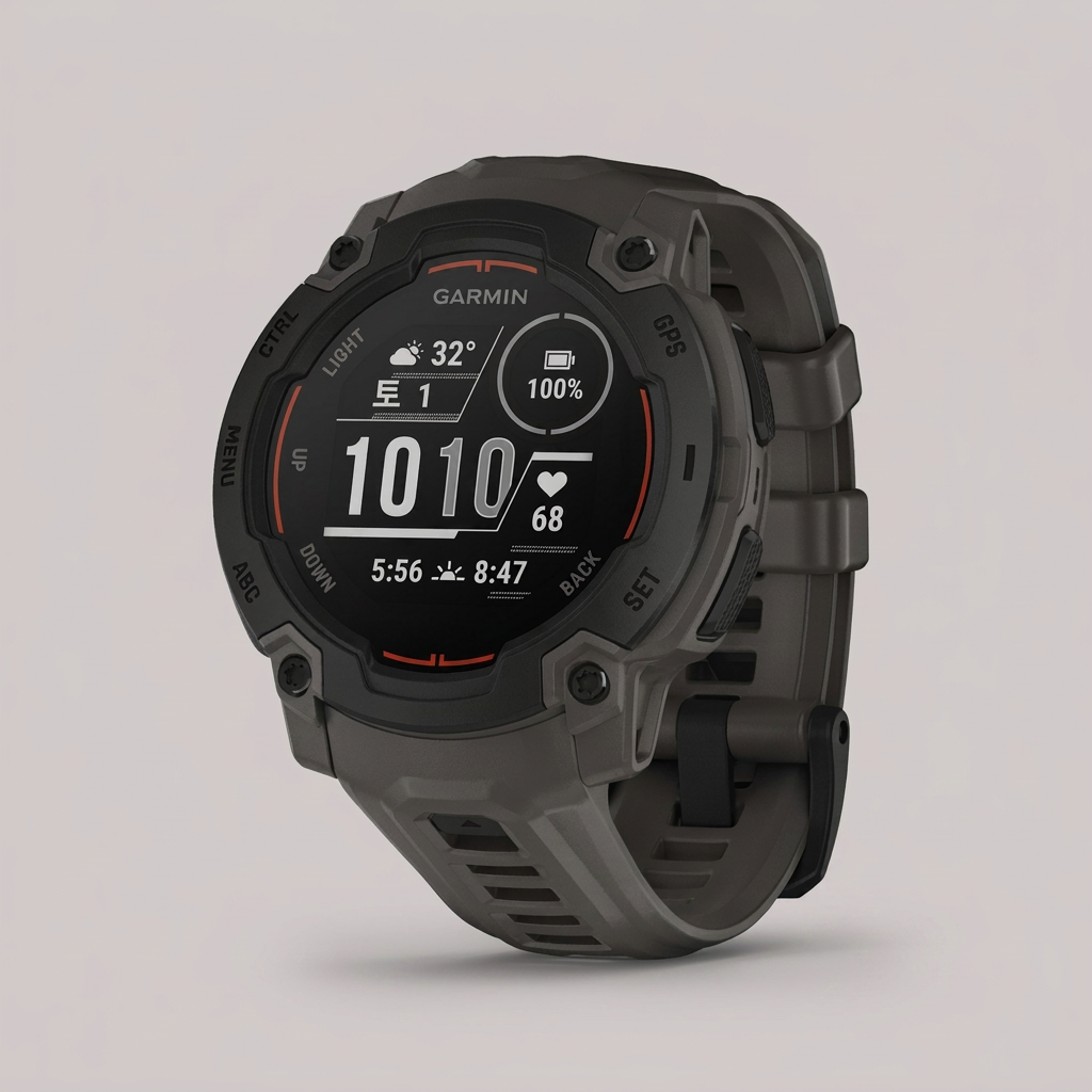 가민 인스팅트 E 스마트워치, 45mm, 블랙/차콜, GPS+블루투스, 1개