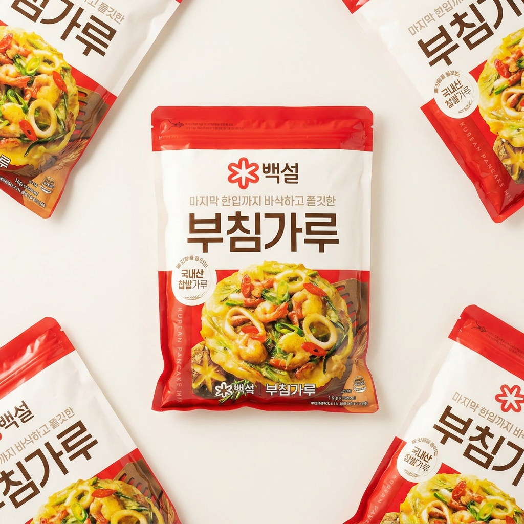 백설 부침가루, 1kg, 4개