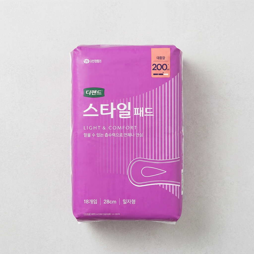 디펜드 스타일 패드, 대용량, 18매입, 4팩 토스쇼핑 특가