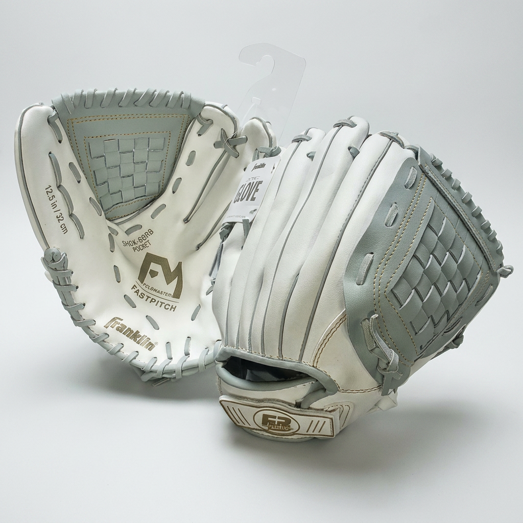 프랭클린 FASTPITCH 야구 글러브, 화이트, 10.5인치, 1개