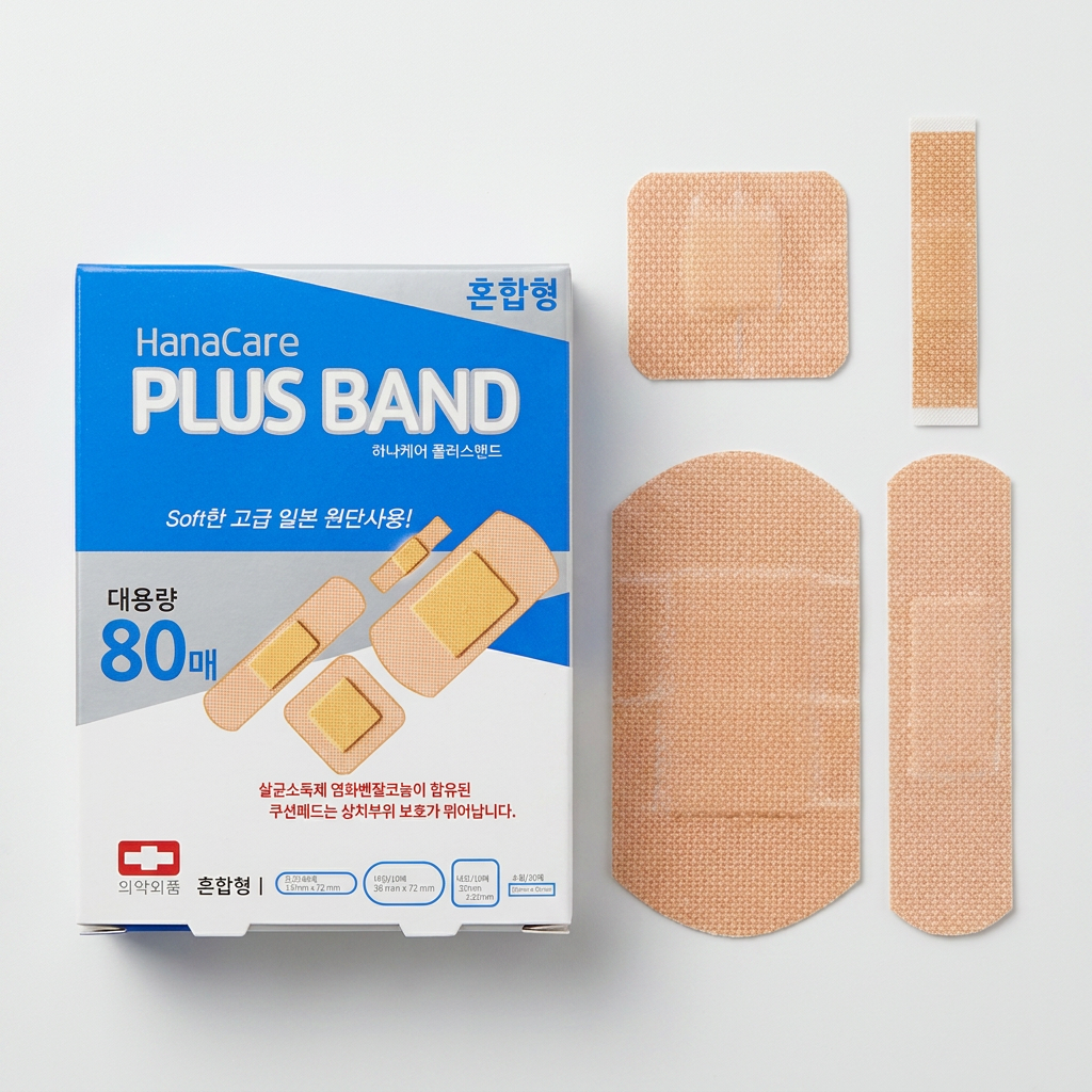 J.pharm+ 하나케어 플러스밴드, 혼합형, 80매, 1개