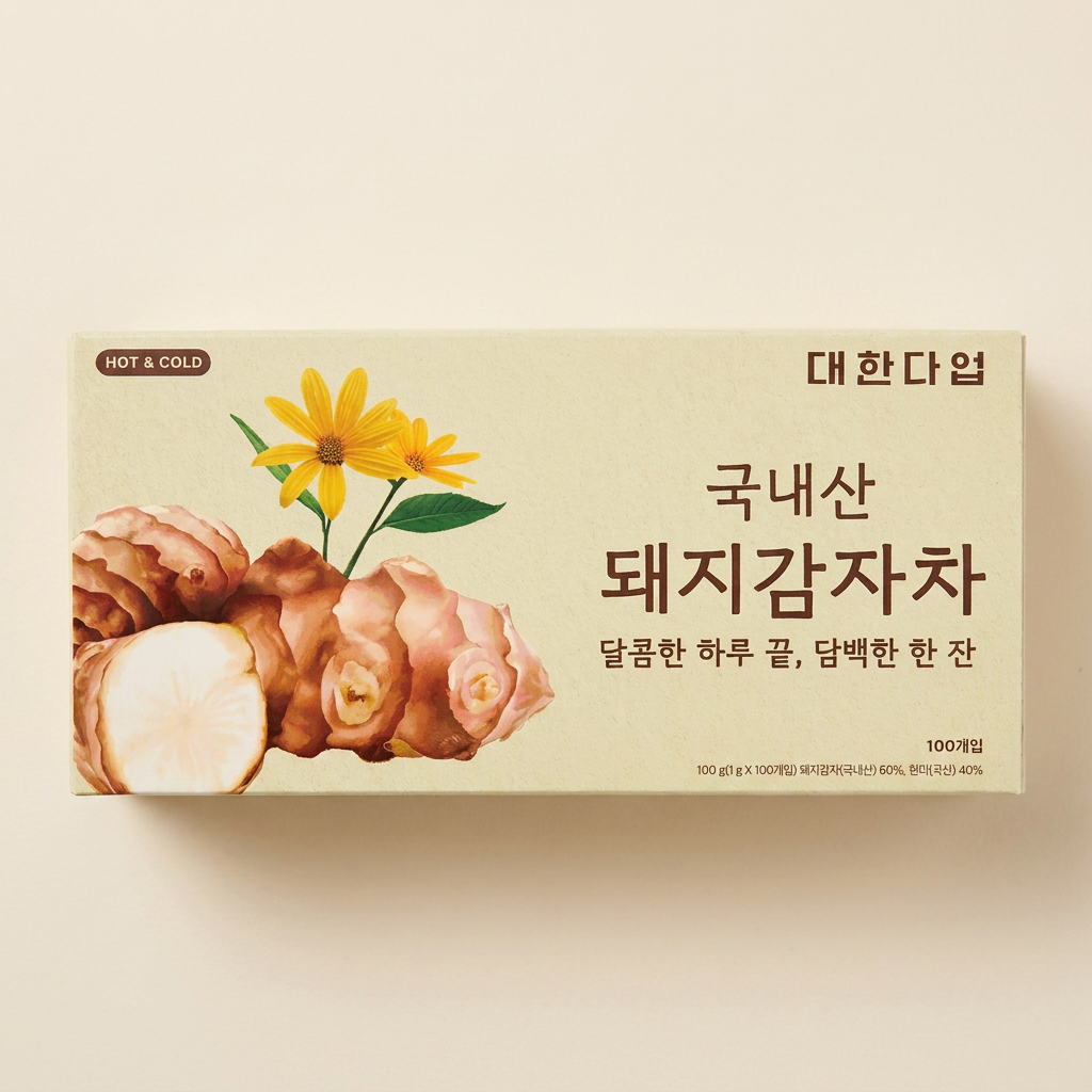 대한다원 국내산 돼지감자차, 1g, 100개, 1개