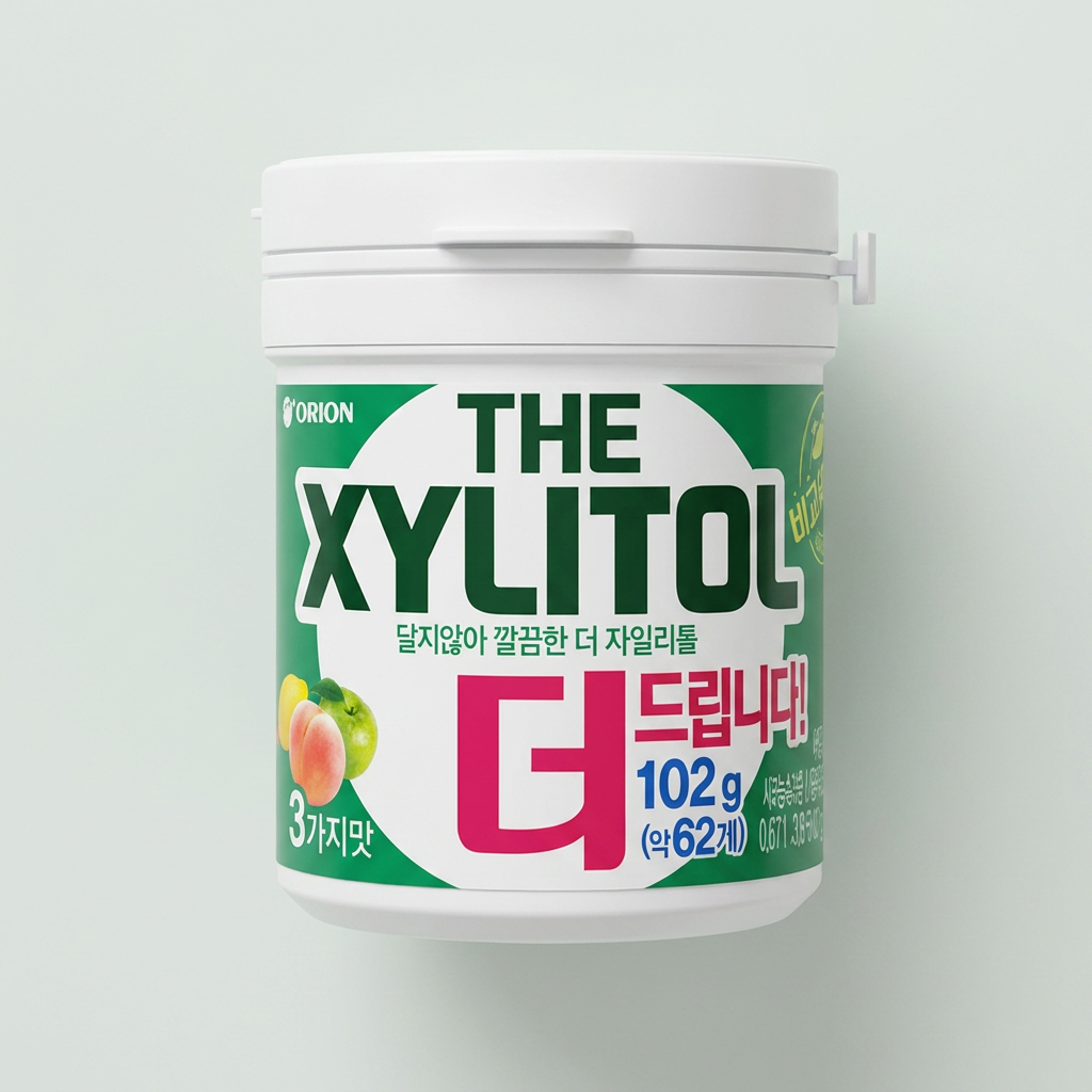 오리온 달지 않아 깔끔한 더 자일리톨, 102g, 2개