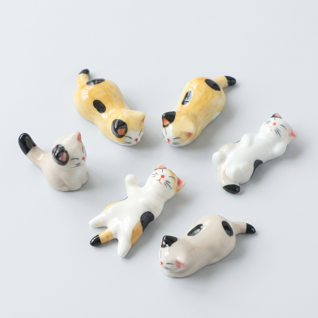 모나코올리브 고양이 세라믹 수저받침, 고양이 수저받침, 1세트