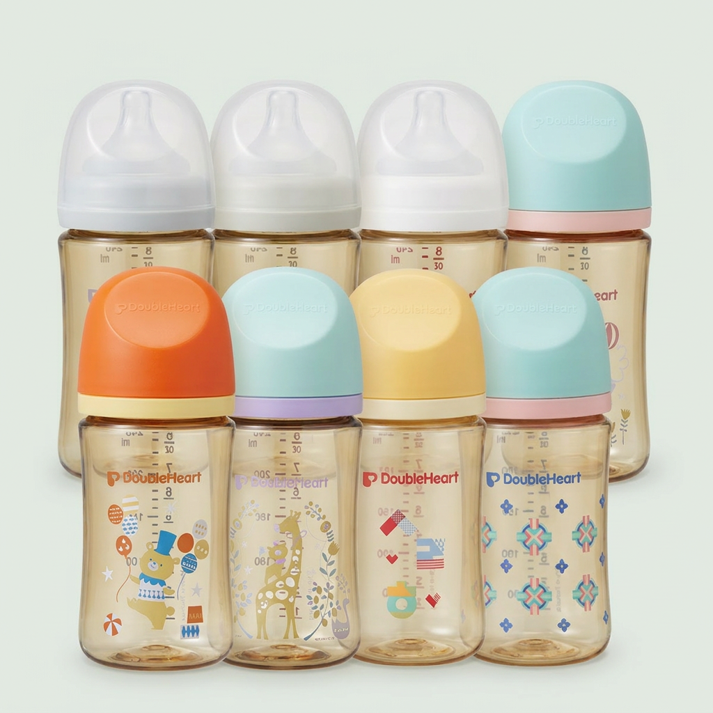 더블하트 모유실감 3세대 PPSU 젖병, 새벽그레이, M젖꼭지포함, 240ml, 1개